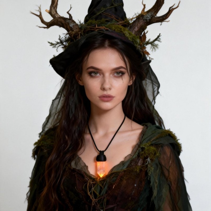  Geometric Crystal Pillar Point Hexagon Hexagonal Prisms Jewelry Handmade Orange Crystal Clear Crystal Necklace