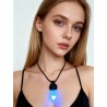  Geometric Crystal Pillar Point Hexagon Hexagonal Prisms Jewelry Handmade Blue Crystal Clear Crystal Necklace