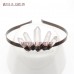 Crystal Crown Clear Crystal Antique Bronze Plated Clear Crystal Pyramid Point Hair Jewelry Crown