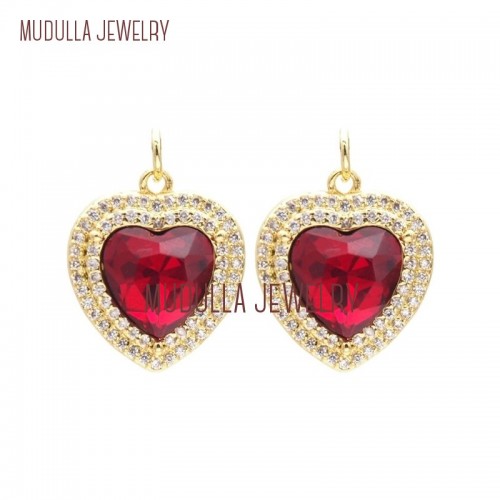 Plated Heart Gold Crystal Pendant Jewelry Gold Pendant Gold Plated Glass Crystal Heart Shape Pendant